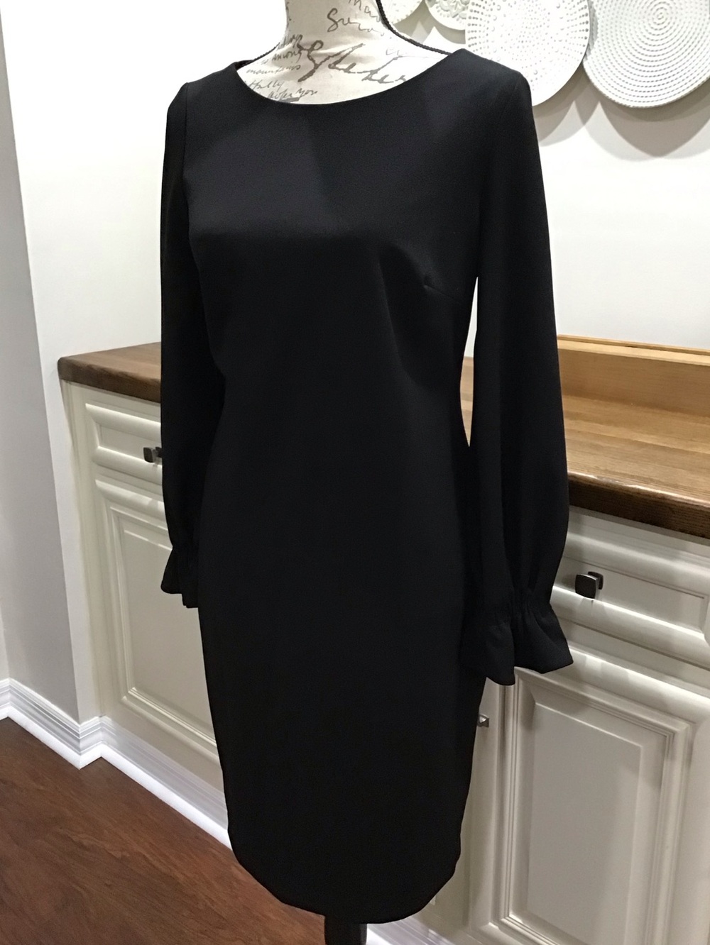 Calvin Klein Black Long-Sleeve Sheath Dress - Picture 3 of 7